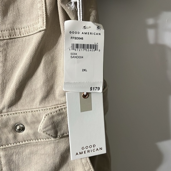 Good American Khaki Denim Mini Dress NWT (XXL) - Picture 7 of 7